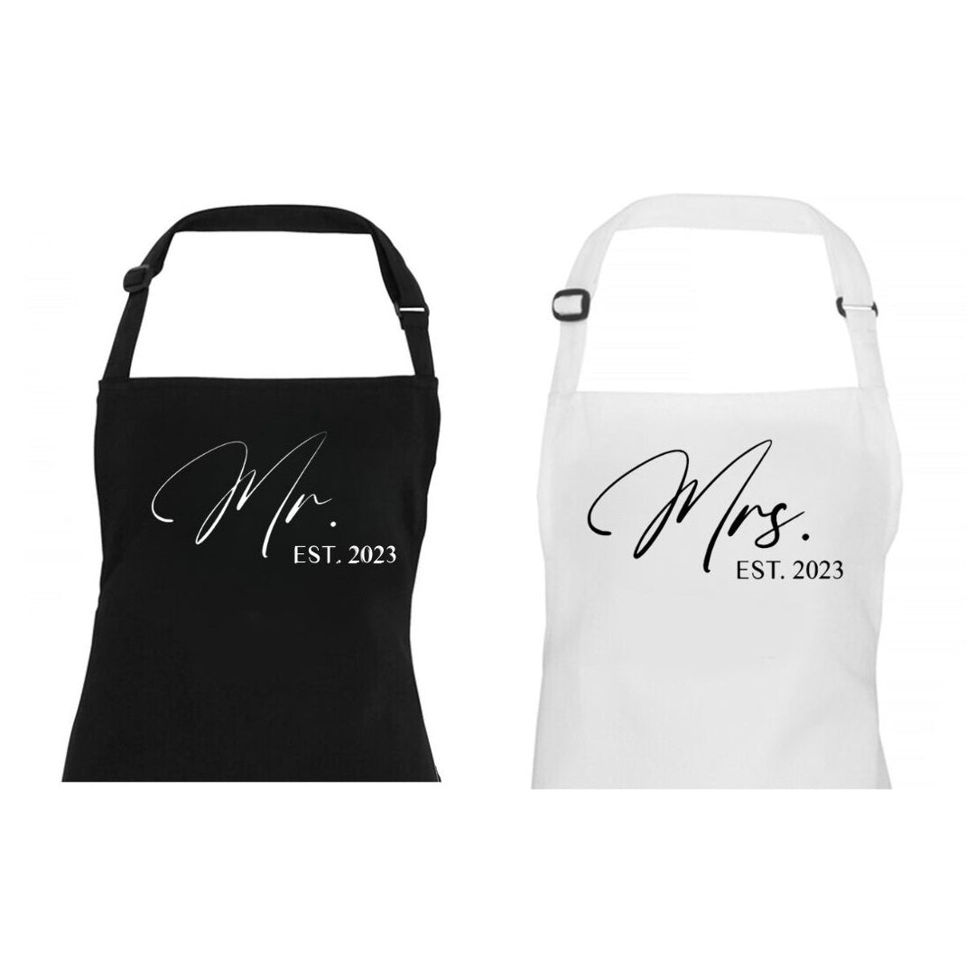 Bridal Apron - 'Mr. / Mrs.'