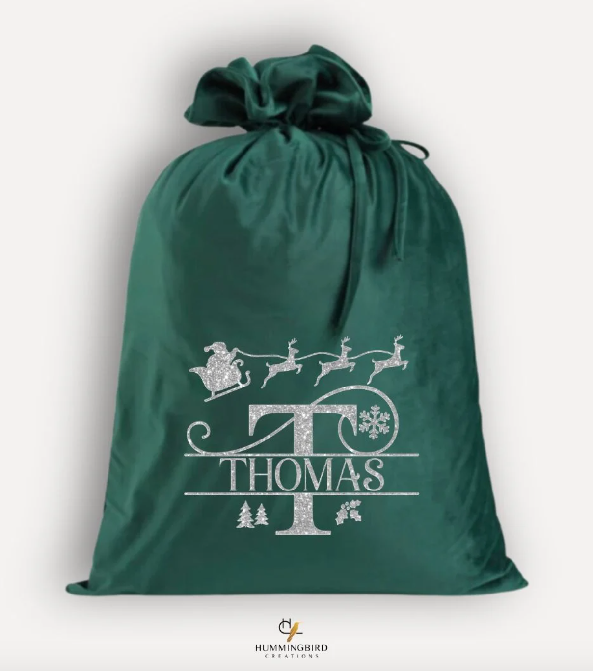 Personalised Velvet Santa Sack Christmas Australia