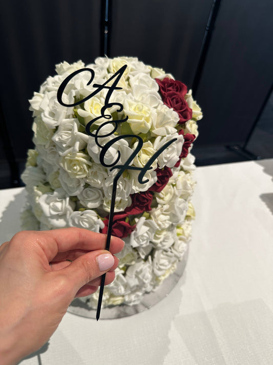 Personalised Initials Wedding Cake Topper