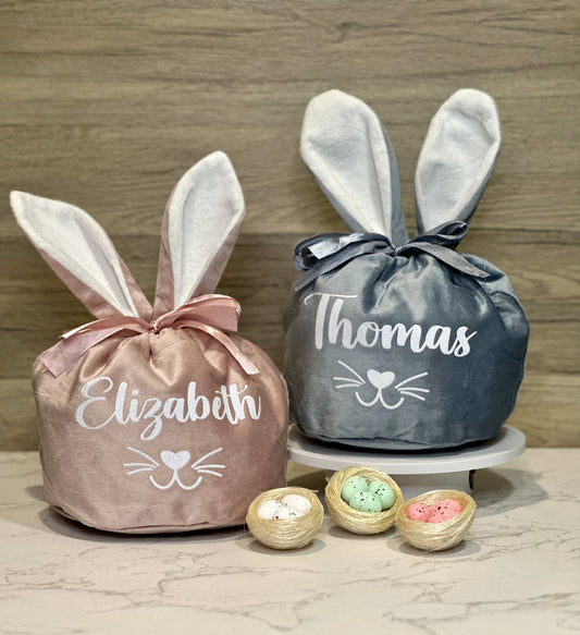 Personalised Velvet Bunny Sack