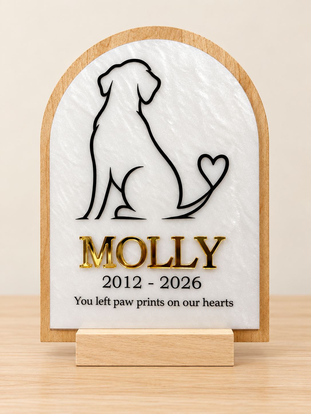 Personalised Pet Memorial Plaque (Dog/ Cat)