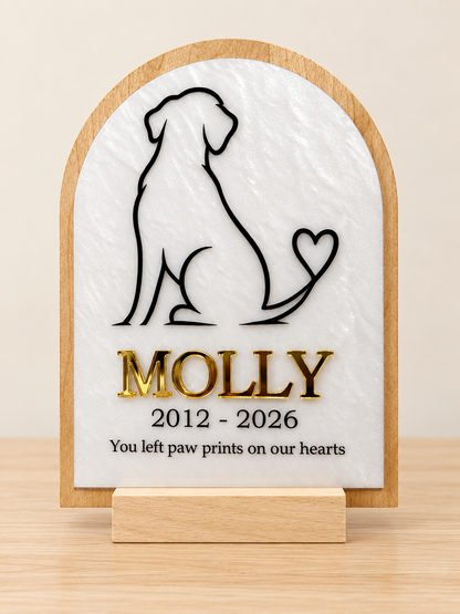 Personalised Pet Memorial Plaque (Dog/ Cat)