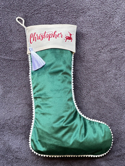 Personalised Velvet Christmas Stockings