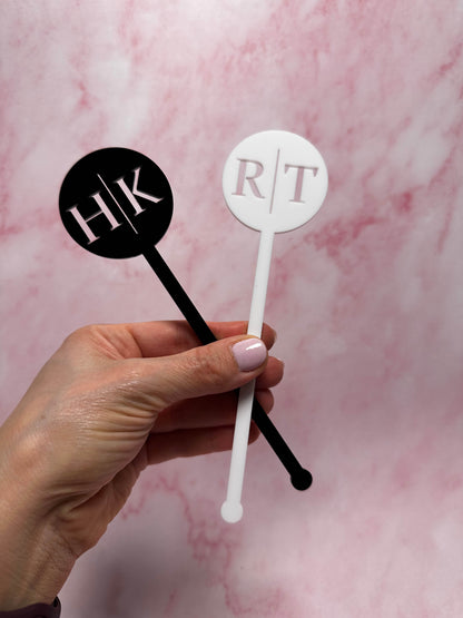 Personalised Acrylic Swizzle Sticks / Drink Stirrers