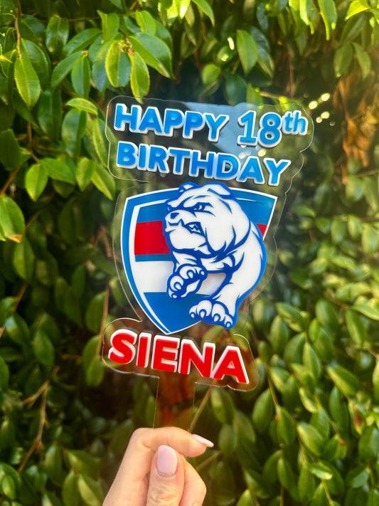 Personalised Sports Team Cake Topper