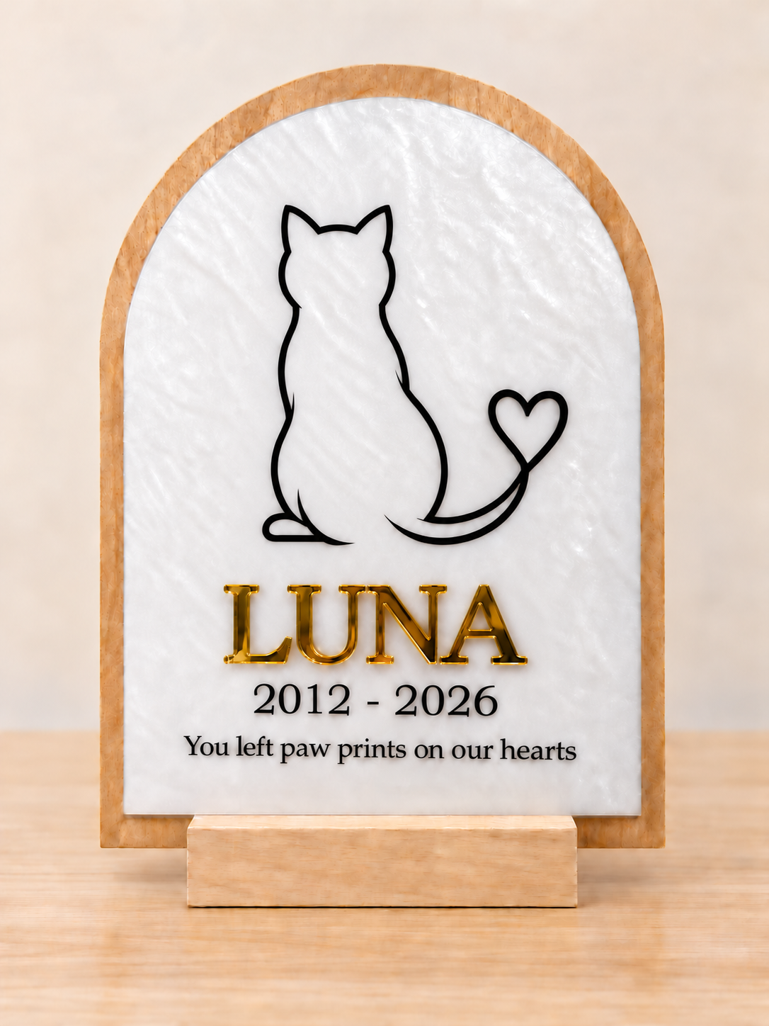 Personalised Pet Memorial Plaque (Dog/ Cat)
