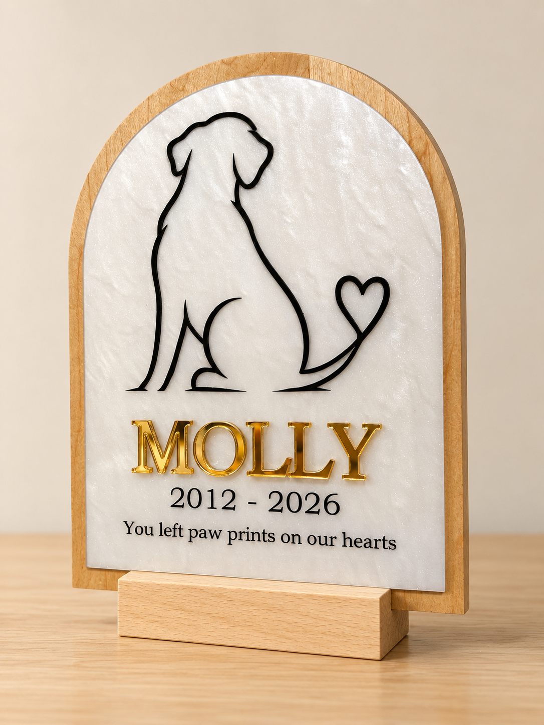 Personalised Pet Memorial Plaque (Dog/ Cat)