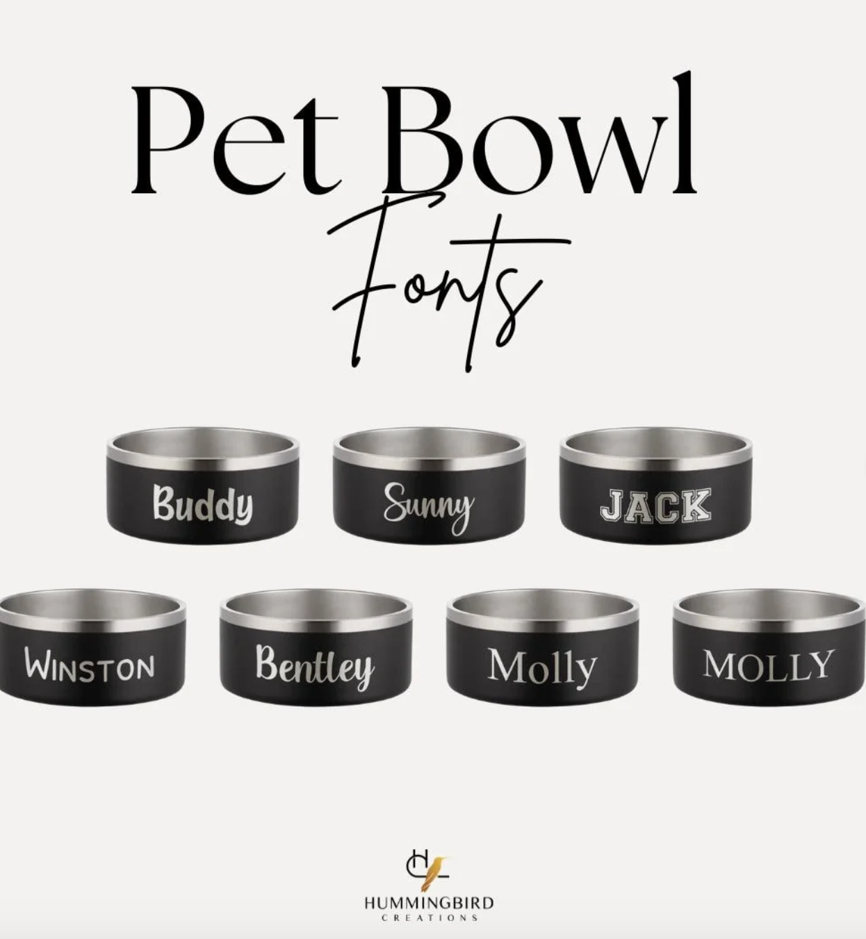 Pet Bowl Font Personalisation