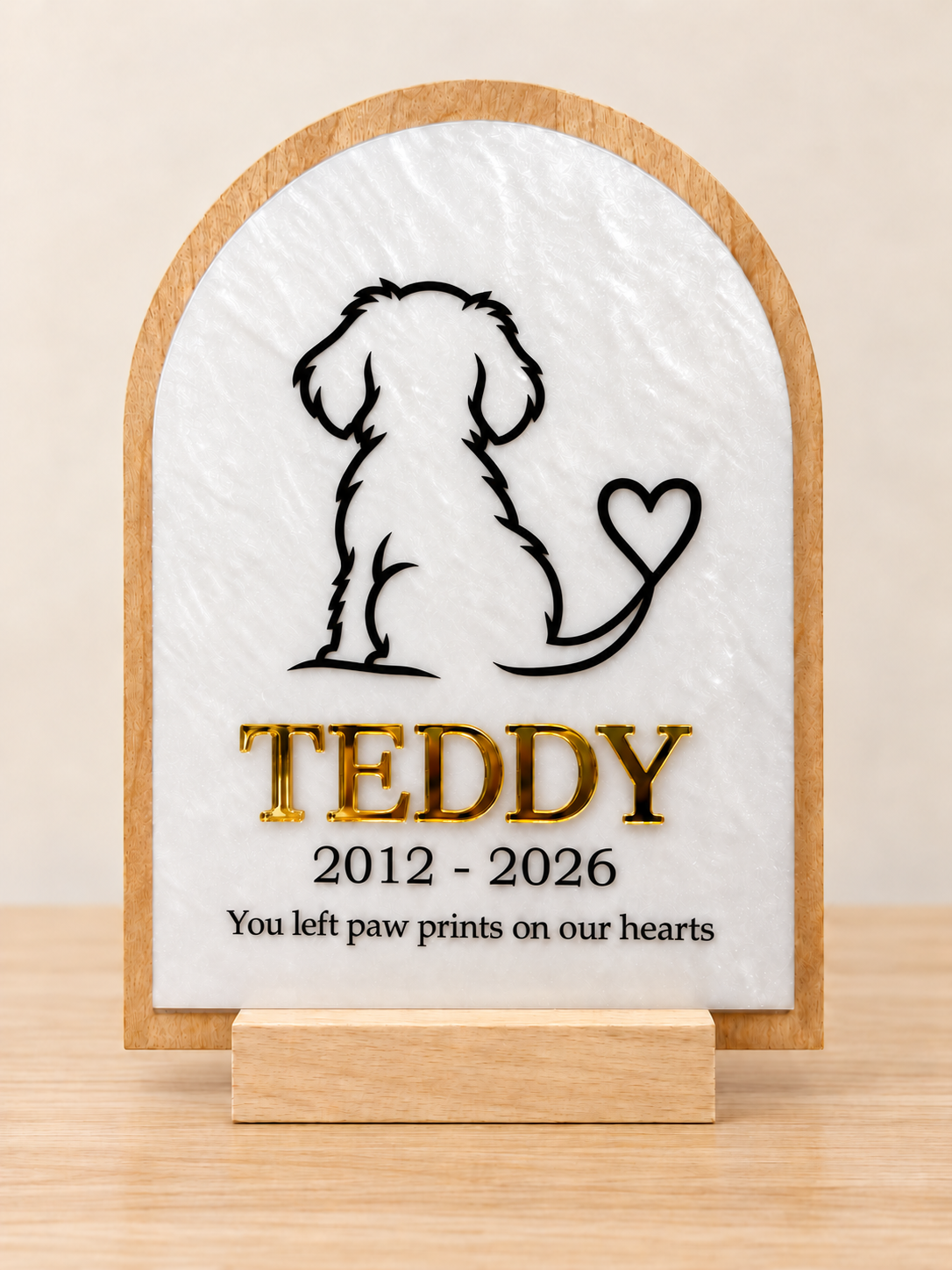 Personalised Pet Memorial Plaque (Dog/ Cat)